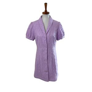 NWT Flora Bea NYC Roselake Eyelet Dress Light Purple Size Large